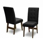 Conjunto Mesa Preto Dubai 1,60m Mdf Com 6 Cadeiras Castanho