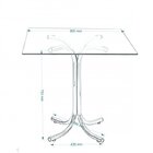 Conjunto Mesa Quadrada 4112 Tampo De Vidro E 4 Cadeiras 404 A