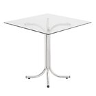 Conjunto Mesa Quadrada 4112 Tampo De Vidro E 4 Cadeiras 404 A