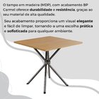 Conjunto Mesa Quadrada 4 Cadeiras Imbuia Rio  Martelado/marro