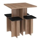 Conjunto Mesa Quadrada 67,6cm Com 4 Bancos Me10  Machester/pr