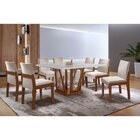 Conjunto Mesa Quadrada 8 Cadeiras Mônaco Harpa Yescasa Castan