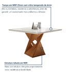 Conjunto Mesa Quadrada Com Vidro E 4 Cadeiras 100cmx100cm Bar