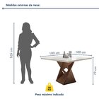 Conjunto Mesa Quadrada Com Vidro E 4 Cadeiras 100cmx100cm Bar