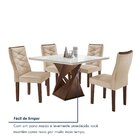 Conjunto Mesa Quadrada Com Vidro E 4 Cadeiras 100cmx100cm Bar