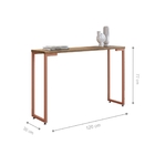 Conjunto Mesa Quadrada E Aparador Ares Castanho Cobre