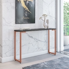 Conjunto Mesa Quadrada E Aparador Ares Preto Cobre