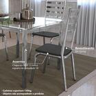 Conjunto Mesa Quadrada Vidro E 4 Cadeiras Alemanha Kappesberg