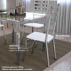 Conjunto Mesa Quadrada Vidro E 4 Cadeiras Alemanha Kappesberg