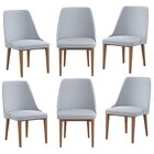 Conjunto Mesa Redonda 1,30m Madeira Maciça Com 6 Cadeiras Mad