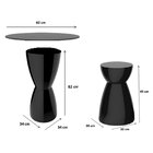 Conjunto Mesa Redonda 60x82cm 3 Banquetas Fit Grifit Branca