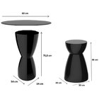 Conjunto Mesa Redonda 60x82cm 3 Banquetas Fit Grifit Calla Ro