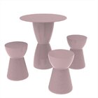 Conjunto Mesa Redonda 60x82cm 3 Banquetas Fit Grifit Calla Ro