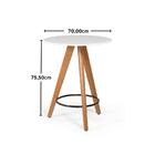 Conjunto Mesa Redonda Aline 70cm Branca Com 2 Cadeiras Eames