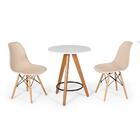 Conjunto Mesa Redonda Aline 70cm Branca Com 2 Cadeiras Eames