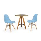 Conjunto Mesa Redonda Aline 70cm Natural Com 2 Cadeiras Eames