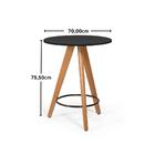 Conjunto Mesa Redonda Aline 70cm Preta Com 2 Cadeiras Eames E