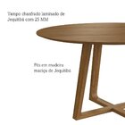 Conjunto Mesa Redonda Com 4 Cadeiras Madeira Maciça Tampo Lam