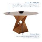 Conjunto Mesa Redonda Com 4 Cadeiras Tampo Mdf Barcelona Yesc