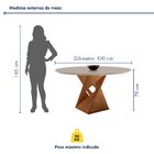 Conjunto Mesa Redonda Com 4 Cadeiras Tampo Mdf Barcelona Yesc