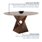 Conjunto Mesa Redonda Com 4 Cadeiras Tampo Mdf Barcelona Yesc