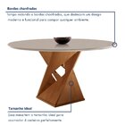 Conjunto Mesa Redonda Com 4 Cadeiras Tampo Mdf Barcelona Yesc