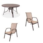 Conjunto Mesa Redonda Ripada 120cm Porto Rico E 2 Poltronas C