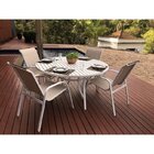 Conjunto Mesa Redonda Ripada 120cm Porto Rico E 4 Poltronas C