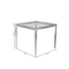 Conjunto Mesa Reno Tampo De Vidro E 4 Cadeiras Napoles Cromad