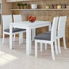 Conjunto Mesa Retangular 120cm 4 Cadeiras Athenas Móveis Lopa