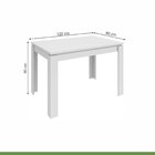 Conjunto Mesa Retangular 120cm 4 Cadeiras Athenas Móveis Lopa