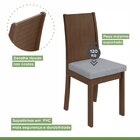 Conjunto Mesa Retangular 120cm 4 Cadeiras Athenas Móveis Lopa