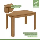 Conjunto Mesa Retangular 4 Cadeiras 120cm Athenas Móveis Lopa