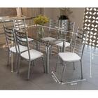 Conjunto Mesa Retangular De Vidro E 6 Cadeiras Kappesberg Cro