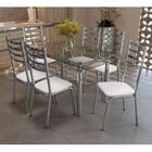 Conjunto Mesa Retangular De Vidro E 6 Cadeiras Kappesberg Cro