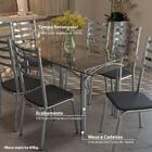 Conjunto Mesa Retangular De Vidro E 6 Cadeiras Kappesberg Cro