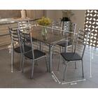 Conjunto Mesa Retangular De Vidro E 6 Cadeiras Kappesberg Cro