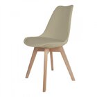 Conjunto Mesa Retangular Mdf Com 6 Cadeiras Saarinen Pp Nude/