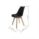 Conjunto Mesa Retangular Mdf Com 6 Cadeiras Saarinen Pp Nude/