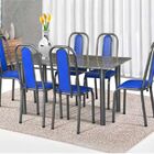 Conjunto Mesa Retangular Para Cozinha Tubular Com 6 Cadeiras