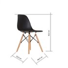 Conjunto Mesa Retangular Vidro/mdf Com 6 Cadeiras Eames Pp Pr