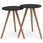 Conjunto Mesa Retro Pés Palito Laqueado Paris Preta