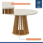 Conjunto Mesa Rose Com 4 Cadeiras Madeira Maciça Lara Cinamom