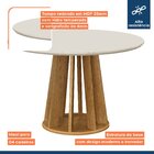 Conjunto Mesa Rose Com 4 Cadeiras Madeira Maciça Lara Cinamom