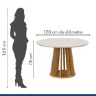 Conjunto Mesa Rose Com 4 Cadeiras Madeira Maciça Lara Cinamom