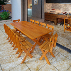 Conjunto Mesa Rústica 2,2m E 10 Cadeiras Madeira Maciça Angel