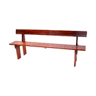 Conjunto Mesa Rústica 2m 2 Bancos E 2 Cadeiras Madeira Maciça