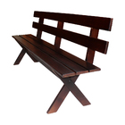 Conjunto Mesa Rústica 2m 2 Bancos E 2 Cadeiras Madeira Maciça