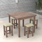 Conjunto Mesa Rustica E Banco Pequeno  Rústico Envelhecido