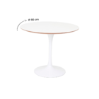 Conjunto Mesa Saarinen Branca 90cm E 4 Cadeiras Kaila Fendi
